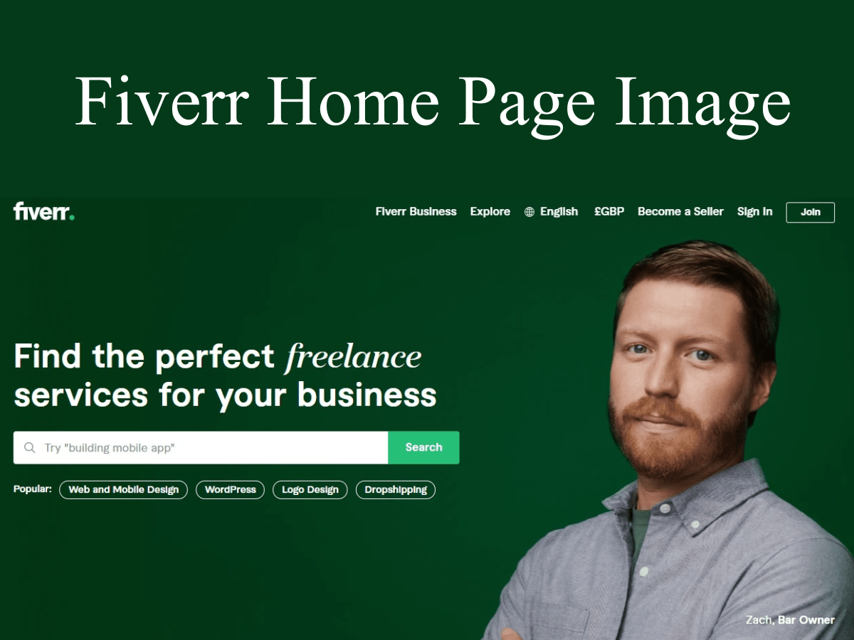 Fiverr Home Page Image